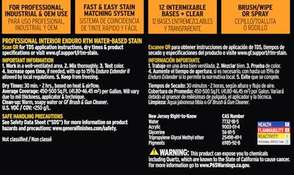General Finishes Enduro RTM Water Based Wood Stain, 1 Gallon, Raw Sienna - color: Raw Sienna, size: 1 Gallon