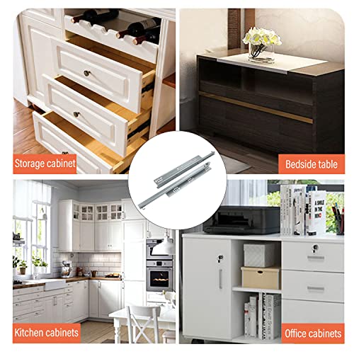 URBEST Drawer Slide,Under-Mount Concealed Self Soft Close Under，Concealed Cabinet Furniture Drawer Runners (10 Inch) - size: 10 Inch
