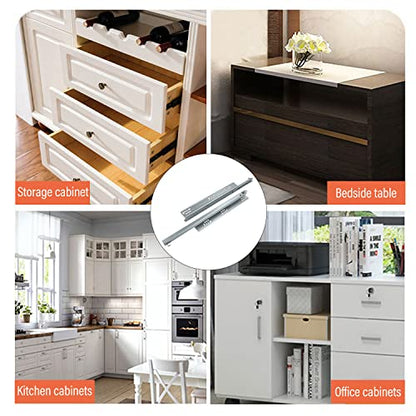 URBEST Drawer Slide,Under-Mount Concealed Self Soft Close Under，Concealed Cabinet Furniture Drawer Runners (16 Inch) - size: 16 Inch
