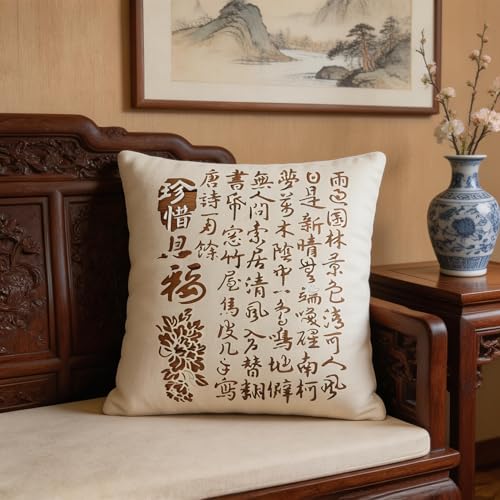 TIAMECH A4 Reusable Chinese Calligraphy Stencil for Painting - style: Chinese Calligraphy