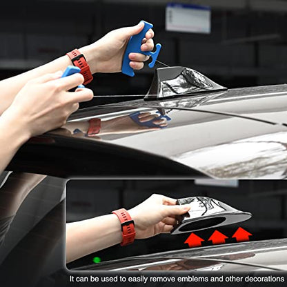 NEWISHTOOL PlateLine Remover Car Emblem Removal Tool with 5PCS 60CM PE Cord