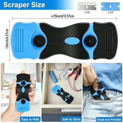 21Pcs Silicone Caulking Tool 3 in 1 Stainless Steel Head Scraper Caulk Remover Sealant for Kitchen Bathroom Window - color: 21Pcs