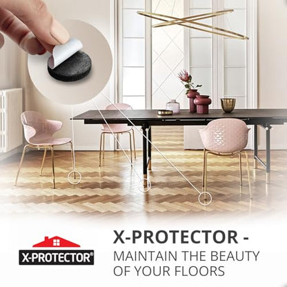 Felt Furniture Pads 235 PCS X-Protector! Huge Quantity of Furniture Pads - size: 235 PCS Black, Round & Square