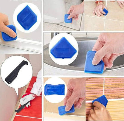 9 Pcs Premium Professional Caulking Tool Kit, Silicone Caulk Remover, Blue - color: 3