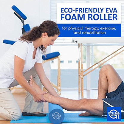 Rolling With It High Density Foam Roller for Physical Therapy - size: 13 x 6 Inch