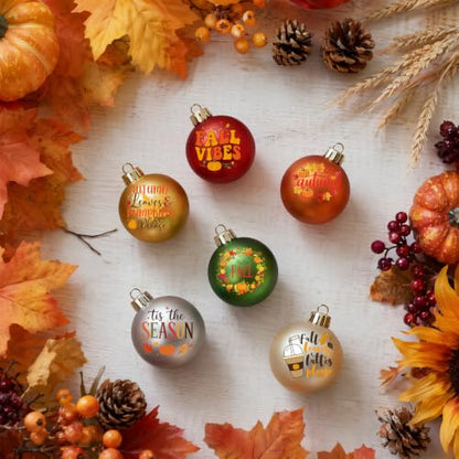 Fall Ornaments for Tree Mini Thanksgiving Transfers Stickers for Glass Jars - style: Fall Vibes
