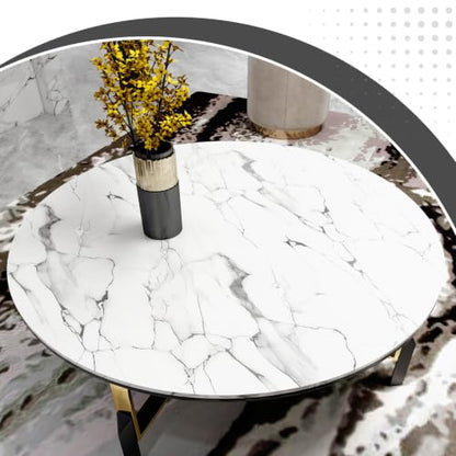 Glossy White Silver Marble Contact Paper 23.6" x 472" Peel and Stick Wallpaper - color: White/Silver, size: 23.6" x 472"