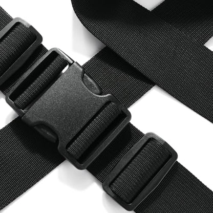 CooBigo 6 Set 1.5 Inch Plastic Quick Release Buckles + 12 pcs Tri-glide Slides - color: Black, size: 1.5"