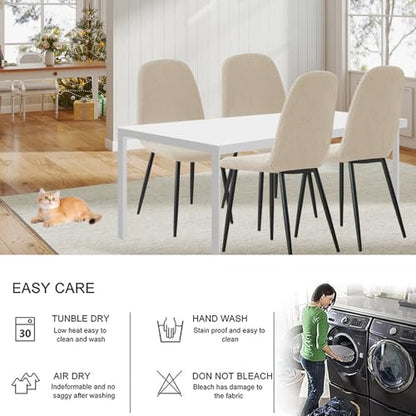 HAOYONG Modern Dining Chair Covers Shell Chair Cover Lounge Armless Chair Cover Mid Century Stretchable Slipcovers for Kitchen, Office, Dining Room and Living Room (Set of 6) - color: 70, size: 6 PCS