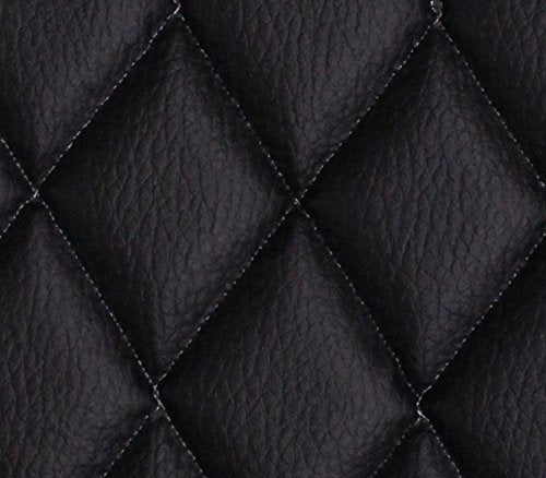 Vinyl Quilted Foam Fabric with 3/8" Foam Backing Upholstery / 52" Wide/Sold by The Yard/FABRIC EMPIRE (Black, Diamond 2" x 3") - color: Black, size: Diamond 2" x 3"