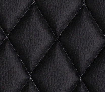 Vinyl Quilted Foam Fabric with 3/8" Foam Backing Upholstery / 52" Wide/Sold by The Yard/FABRIC EMPIRE (Black, Diamond 2" x 3") - color: Black, size: Diamond 2" x 3"