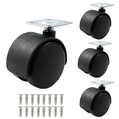 2 Inch Swivel Caster Wheels, Plate Caster, 4pcs - style: 2 Inch