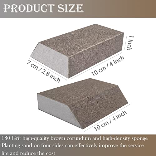 6 Pack Sanding Sponge, 180 Grit Sanding Blocks Assortment,Washable and Reusable for Wood Drywall Metal Home(180 Grit) - style: 180 Grit