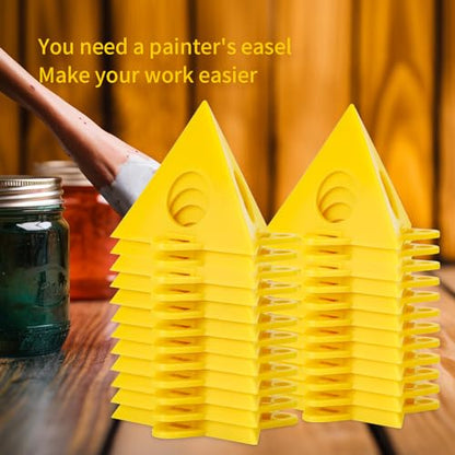 FDKJEJC 36 Painters PyramidStands - Paint Triangle Stands，Paint Stands for Painting，Mini Cone Paint Stands for Cabinet and Door Risers Support (20) - size: 20