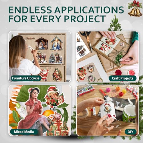 European Excellency Waterslide Decals for Crafts A4 | Wet Water Transfer Paper (Shabby Chic) - color: Shabby Chic