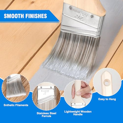 Paint Roller Kit, Paint Brushes and 4 Inch Foam Small Paint Roller Set, All in One Paint Tools for Professional or Home Owners for Professional Painting Results - size: Small