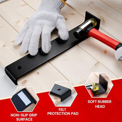 Mister Rui Floor Gap Fixer Kit for Vinyl Floors, Suction Cup & 2 Mallets