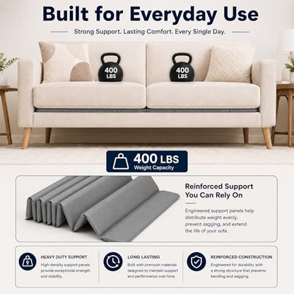 Greaton, Heavy Duty Couch Support Board, 24" x 78" Extra Thick Wood Base to Fix Sagging Seats, Reinforced Under Cushion Panel for Sofas, Chairs & Loveseats, Furniture Seat Saver, Easy Installation - size: Deep XL Sofa