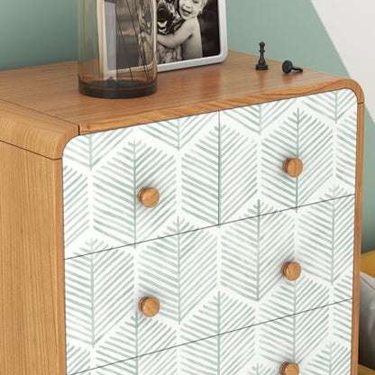 OSECAGE Modern Peel and Stick Wallpaper Boho Contact Paper 17.3''×276'' - color: Green, size: 17.3" x 276"