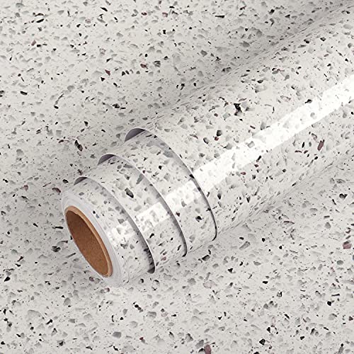 Livelynine 15.8X197 Kitchen Granite Countertop Contact Paper Waterproof Marble Peel and Stick Countertops for Bathroom Counter Top Vinyl Wrap Desk Covers Self Adhesive Wallpaper for Cabinets Counters - size: 15.8" x 197"