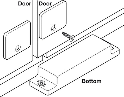 Double Door Cabinet/Furniture / 2 Door/Magnetic Catch – 8#s of Pull per Magnets / 1 Double Magnetic Catch and 2 Plates/All Hardware Included by E.H.C.