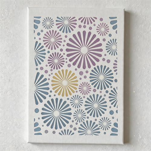 TIAMECH A4 Reusable Geometric Firework Stencil for Painting - style: Geometric Firework