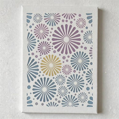 TIAMECH A4 Reusable Geometric Firework Stencil for Painting - style: Geometric Firework