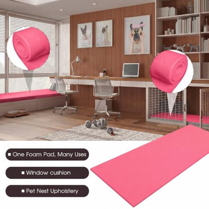 Amylove 1 Pack Upholstery Foam Sheet, 1/2" X 24" X 72",hot Pink - color: Hot Pink, size: 1/2" X 24" X 72"