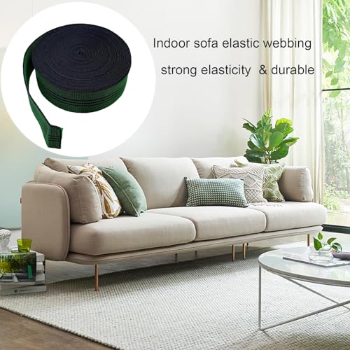 Upholstery Webbing to Repair Couch Supports for Sagging Cushions,Chair Modification Material, Stretchy Spring Alternative, Sofa, Couch, Chair DIY Repair 85" Roll Elastic Webbing (20m/65ft) - size: 20m/65ft