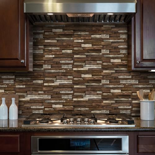 Peel and Stick Backsplash Tile Wall Stickers 24pcs 9.68x4.72 inch - color: Hzw-xy-htp-105