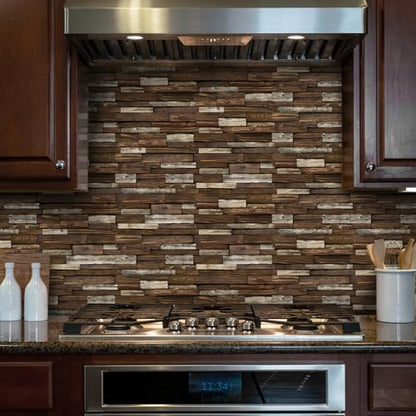 Peel and Stick Backsplash Tile Wall Stickers 24pcs 9.68x4.72 inch - color: Hzw-xy-htp-105