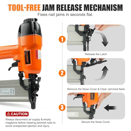 F50/9040 18 Gauge Pneumatic Brad Nailer, 2 in 1 Finish Nailer