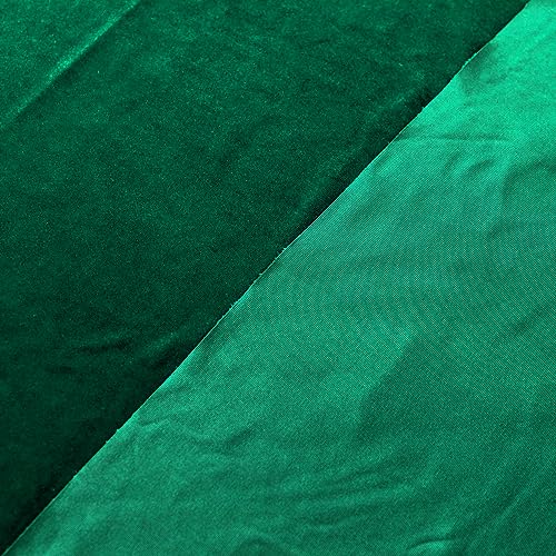 Stretch Velvet Fabric by The Yard for Apparel,Sewing,Crafting,Full Dress 93% Polyester 7% Spandex 63" Wide (Hunter Green,2Yard) - color: Huntergreen, size: 2 Yards