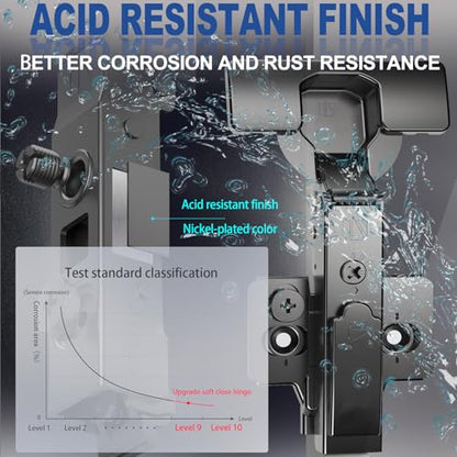 8 Pack Soft Close Cabinet Hinges for Kitchen Frameless Full Overlay Cabinets Self-Closing Concealed Hinge 110° 4D Adjustment Speed Control Ideal for Upgrading Cabinet Doors and Drawers - size: Full Overlay