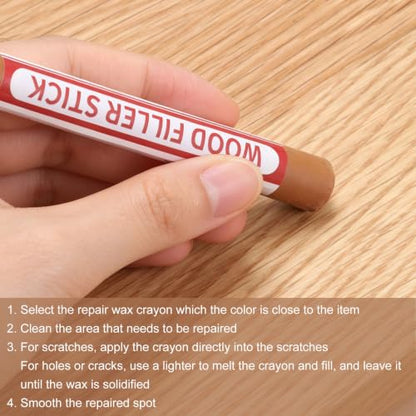 uxcell 20 Colors Wood Crayons, Wood Filler Sticks Furniture Scratch Repair - color: Color Series