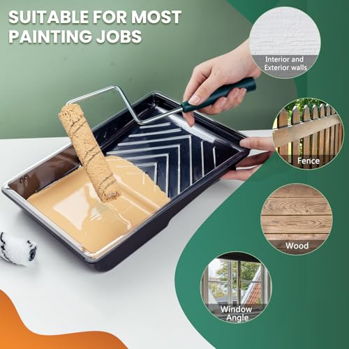 Paint Roller Covers, 20 Pack, 6 Inch, 3/8 Inch Nap - size: 6 inch paint roller 20 pack