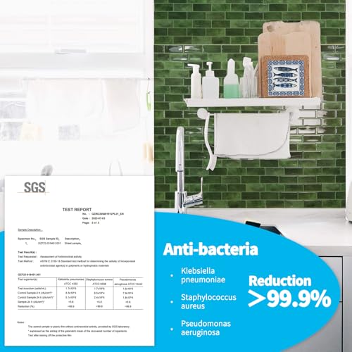Art3d 10-Pack Marble Tile Peel and Stick Backsplash, 12 x 12 in, Jade Green - color: Jade Green