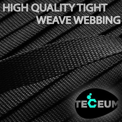 TECEUM Webbing Strap, 3/4" to 2", 10-50 Yds, Multi-Color Heavy Duty Tape - color: Black, size: 5/8"- 10 yards