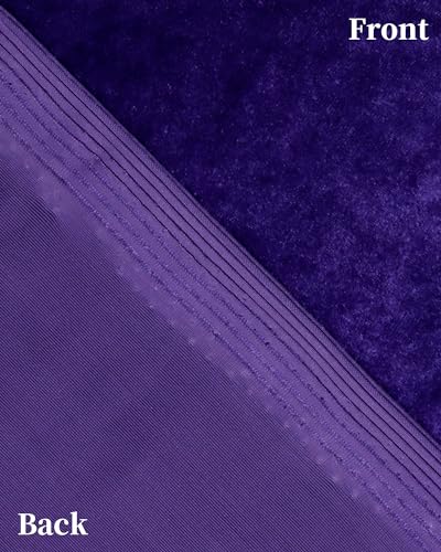 HOTGODEN Purple Stretch Velvet Fabric by The Yard: 63" Wide 1 Yards 95% Polyester 5% Spandex Velvet Fabric for DIY Sewing, Upholstery, Apparel, Costume, Craft - color: Purple, size: 1 Yard
