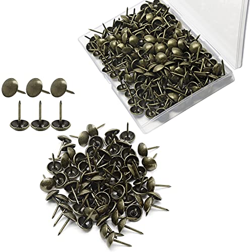 Metal Thumb Tacks, Bronze, 7/16 Inch, 200 Pcs - color: Bronze