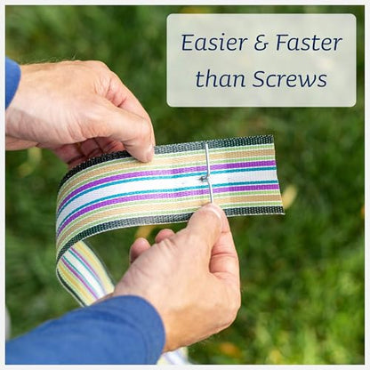 USA Replacement Lawn Chair Webbing for Lawn Chairs, Beach and Camping. UV-Resistant Strap Made with Durable Polypropylene (2 1/4" x 50', Solid Silver)