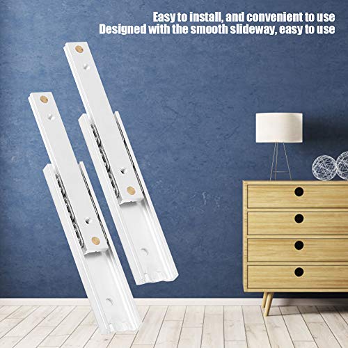 Mini Drawer Slides, Bottom Mount Drawer Slides, 2pcs/ Set Mini Aluminum Alloy Durable Smooth Slideway for Drawer Cabinet(Length 70mm)