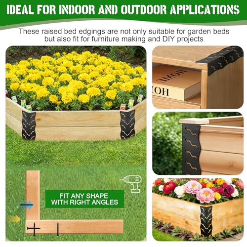 8-Pack Raised Garden Bed Corner Brackets for 12''-24'' Plant Beds