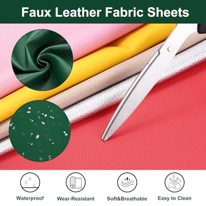 MECCANIXITY Faux Leather Fabric Sheets, 54x36 Inch Waterproof Solid Soft PU Synthetic Leather Sheet for Upholstery Replacement Renovate Furniture Bag Crafts DIY Sewings(Dark Green) - color: Dark Green