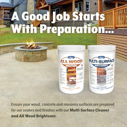 Seal-Once Nano+Poly Wood Sealer 1 Gallon Bundle with Premium Multi-Surface Cleaner