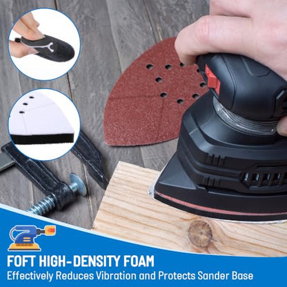 5 Pack 12 Hole Mouse Sander Interface Pad Compatible with Black Decker