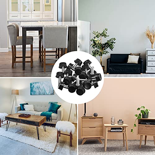 M6 Thread Adjustable Furniture Levelers Screw in Threaded 20 Pcs - size: M6 Thread