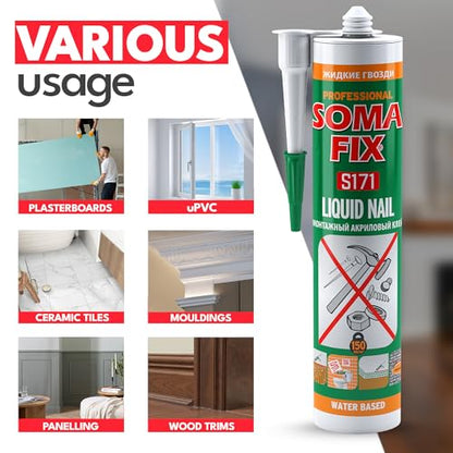 Liquid Nail - Multipurpose & Odorless Mounting Adhesive (10.5 fl.oz) - style: Indoors