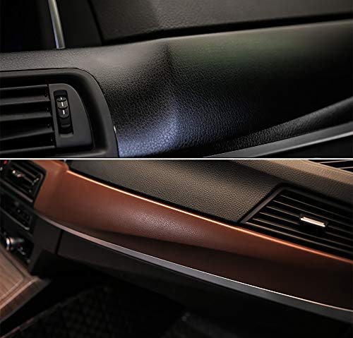 LZLRUN Brown Leather Texture PVC Car Vinyl Wrap Styling Sticker 1x5ft - color: Brown, size: 1ft x 5ft