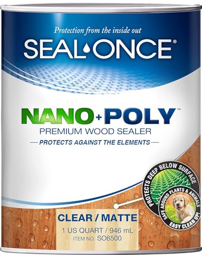 Seal-Once Nano+Poly Wood Sealer 1 Gallon Bundle with Premium Multi-Surface Cleaner
